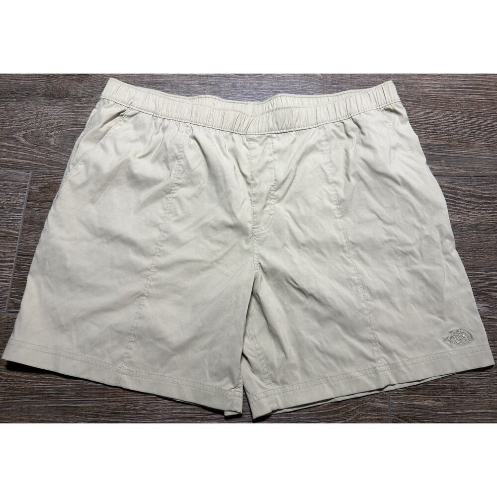 The North Face Mens Shorts Adventure Size XXL Pull-On Drawstring Khaki Stone